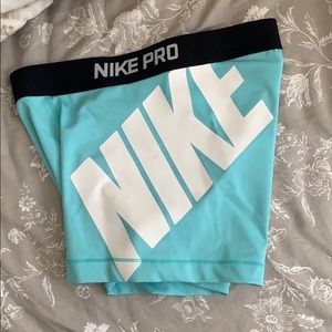 Nike Pro Shorts Light Blue Medium